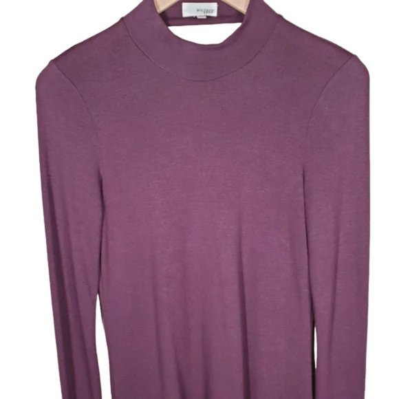 Wilfred Free Aritzia Dress Quite Luxury Minimalist Cut Out Deep Purple S - Picture 2 of 8